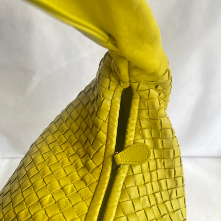 Bottega Veneta Veneta Hobo Maxi Yellow Intrecciato Leather Bag 54cm