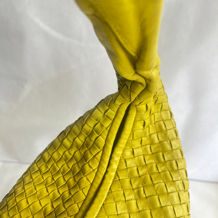 Bottega Veneta Veneta Hobo Maxi Yellow Intrecciato Leather Bag 54cm