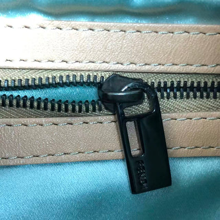 Fendi Baguette Brown Zucchino Monogram Multicolor Crystals Shoulder Bag