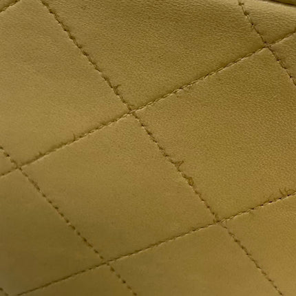 Chanel Vintage Double Sided Kelly Light Brown Lambskin Leather Shoulder Bag 1996-1997