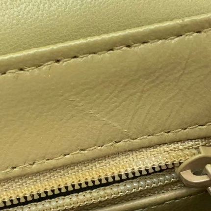 Chanel Vintage Double Sided Kelly Light Brown Lambskin Leather Shoulder Bag 1996-1997