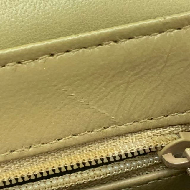 Chanel Vintage Double Sided Kelly Light Brown Lambskin Leather Shoulder Bag 1996-1997