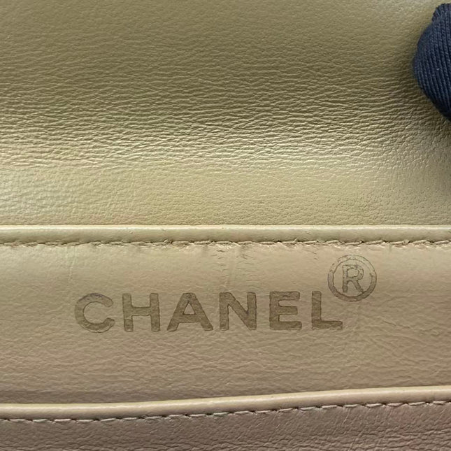 Chanel Vintage Double Sided Kelly Light Brown Lambskin Leather Shoulder Bag 1996-1997