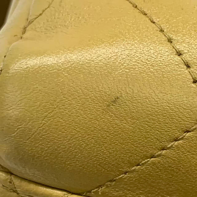 Chanel Vintage Double Sided Kelly Light Brown Lambskin Leather Shoulder Bag 1996-1997