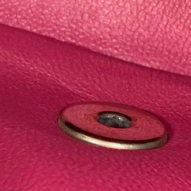 Chanel Classic Flap Mini Red Patent Leather Silver Hardware