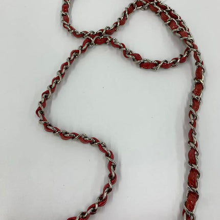 Chanel Classic Flap Mini Red Patent Leather Silver Hardware