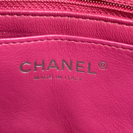 Chanel Classic Flap Mini Red Patent Leather Silver Hardware