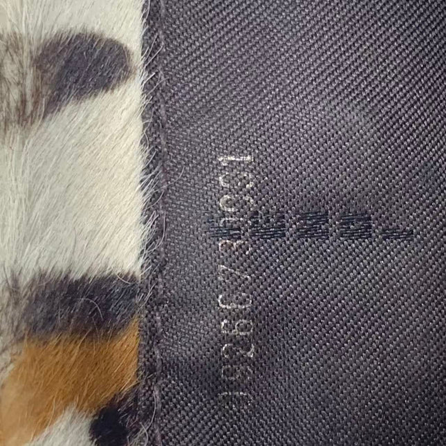 Fendi Mini Croissant Pony hair in Leopard print White Multicolor
