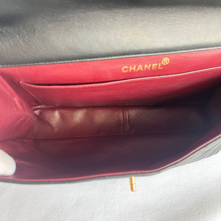 Chanel Jumbo Double Sided Classic Flap Black Lambskin Leather 24k Gold Hardware Handbag