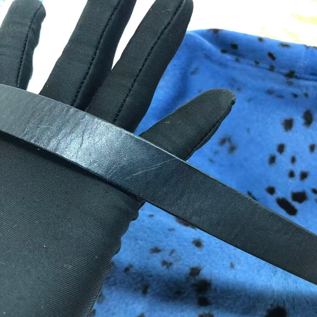 Fendi Mamma Baguette Blue Leopard Print Ponyhair Leather Shoulder Bag