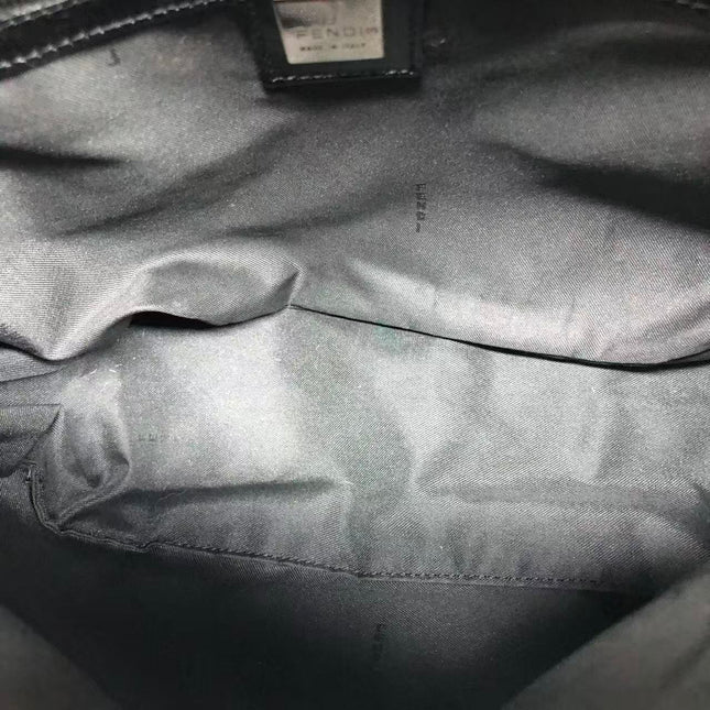 Fendi Mamma Baguette Blue Leopard Print Ponyhair Leather Shoulder Bag