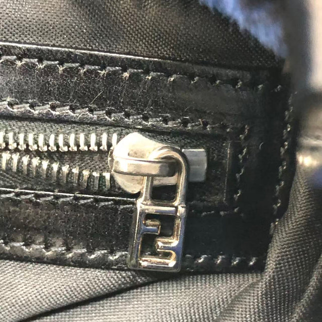 Fendi Mamma Baguette Blue Leopard Print Ponyhair Leather Shoulder Bag