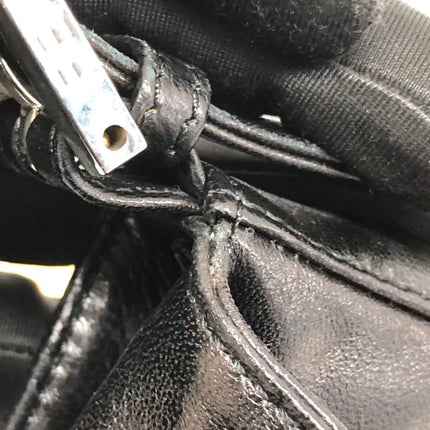 Fendi Baguette Black Lambskin Leather Red Enamel Buckle Shoulder Bag