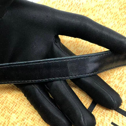 Fendi Baguette Black Lambskin Leather Red Enamel Buckle Shoulder Bag