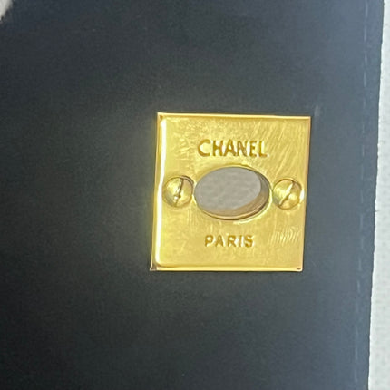 Chanel Mini Vintage Black Suede Leather Gold Chain Crossbody Bag