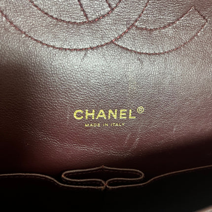Chanel Classic Flap Maxi 2012 Black Lambskin Leather Double Flap with Gold Hardware