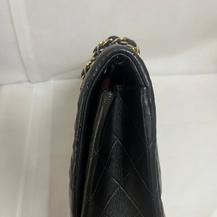 Chanel Classic Flap Maxi 2009 Black Lambskin Leather Single Flap with Gold Hardware