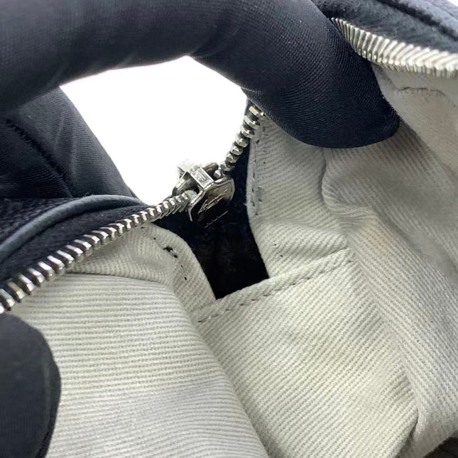 Chanel Easy Flap Jumbo Black Caviar Leather Silver Hardware Shoulder Bag