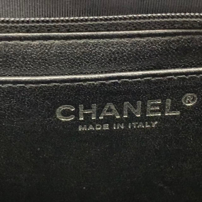 Chanel Classic Flap Maxi Black Caviar Leather Single Flap with Silver Hardware