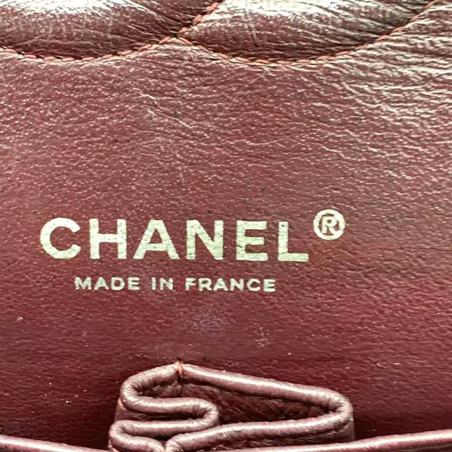 Chanel Timeless Classic Flap Medium 2008 Black Lambskin Leather Silver Hardware