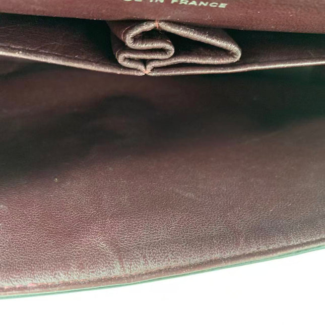 Chanel Timeless Classic Flap Medium 2008 Black Lambskin Leather Silver Hardware