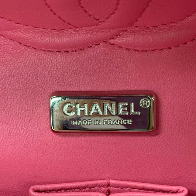 Chanel Medium Pink Tweed Crystal and Silicone Sakura Flower Flap Bag Silver Hardware 2016-17