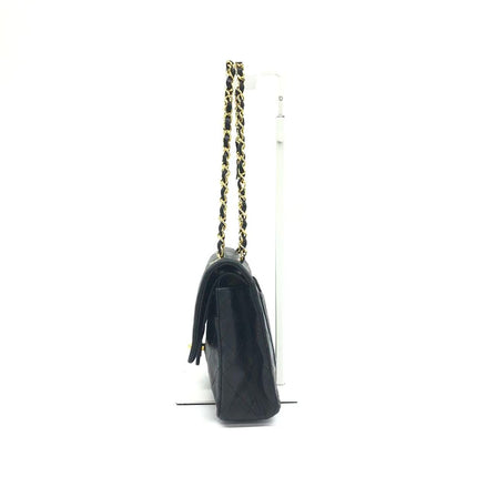 Chanel Classic Flap Vintage Medium Black Lambskin Leather with 24k Gold HW, 1994-1996