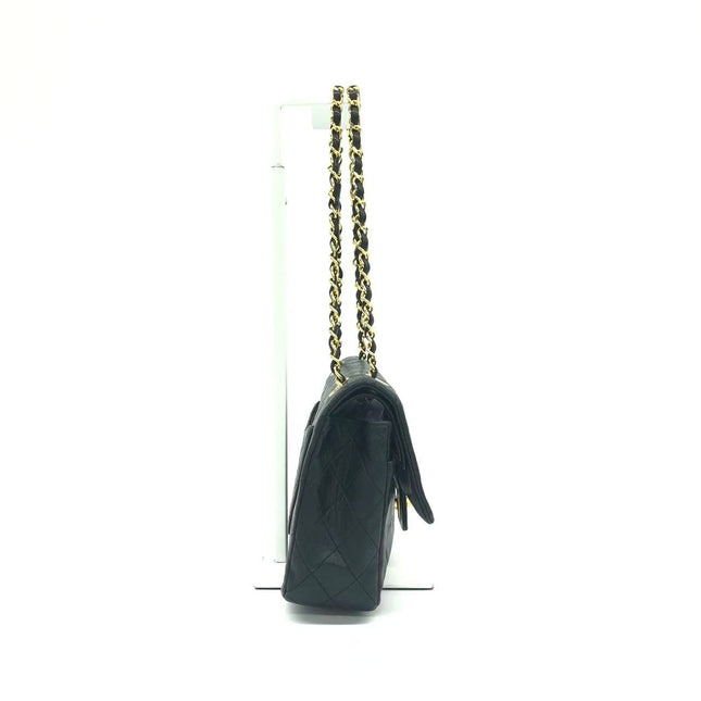 Chanel Classic Flap Vintage Medium Black Lambskin Leather with 24k Gold HW, 1994-1996