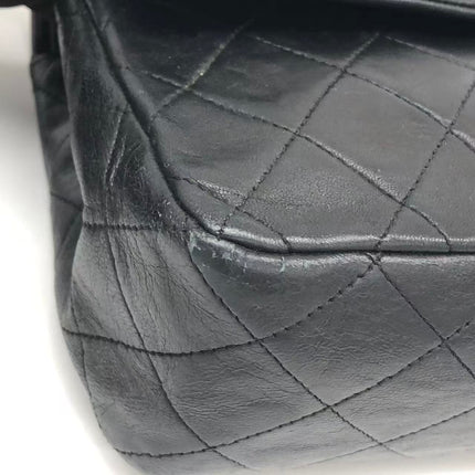 Chanel Classic Flap Vintage Medium Black Lambskin Leather with 24k Gold HW, 1994-1996