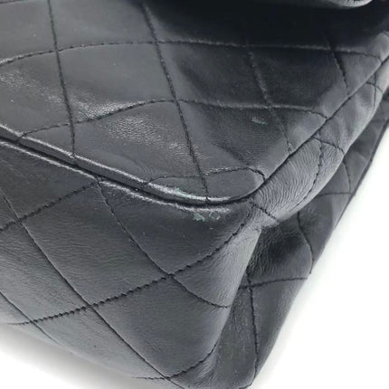Chanel Classic Flap Vintage Medium Black Lambskin Leather with 24k Gold HW, 1994-1996