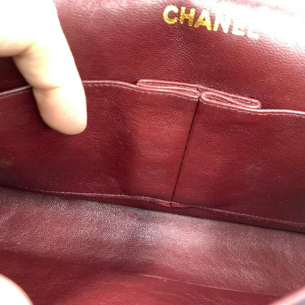 Chanel Classic Flap Vintage Medium Black Lambskin Leather with 24k Gold HW, 1994-1996