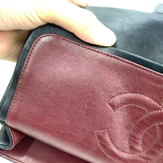 Chanel Classic Flap Vintage Medium Black Lambskin Leather with 24k Gold HW, 1994-1996