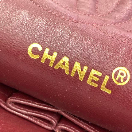 Chanel Classic Flap Vintage Medium Black Lambskin Leather with 24k Gold HW, 1994-1996