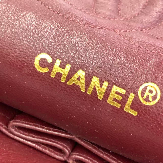 Chanel Classic Flap Vintage Medium Black Lambskin Leather with 24k Gold HW, 1994-1996