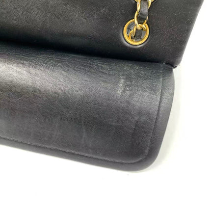 Chanel Classic Flap Vintage Medium Black Lambskin Leather with 24k Gold HW, 1994-1996