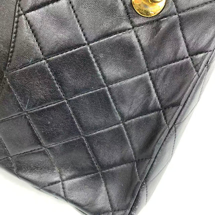 Chanel Classic Flap Vintage Medium Black Lambskin Leather with 24k Gold HW, 1994-1996