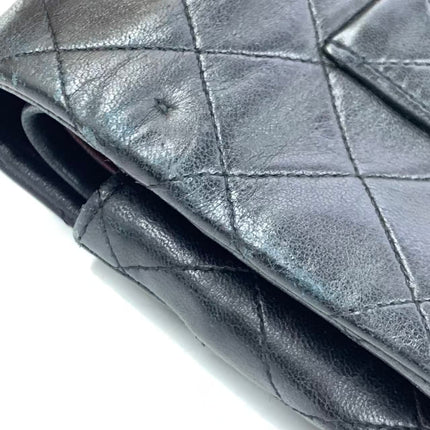 Chanel Classic Flap Vintage Medium Black Lambskin Leather with 24k Gold HW, 1994-1996