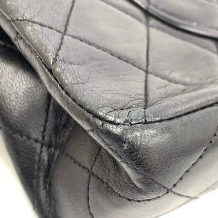 Chanel Classic Flap Vintage Medium Black Lambskin Leather with 24k Gold HW, 1994-1996