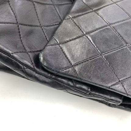 Chanel Classic Flap Vintage Medium Black Lambskin Leather with 24k Gold HW, 1994-1996