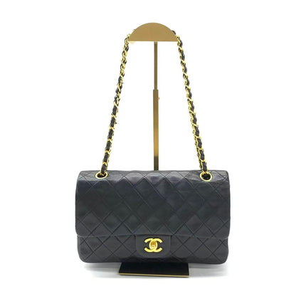 Chanel Classic Flap Vintage Medium Black Lambskin Leather with 24k Gold HW, 1996-1997