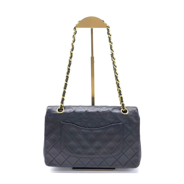 Chanel Classic Flap Vintage Medium Black Lambskin Leather with 24k Gold HW, 1996-1997