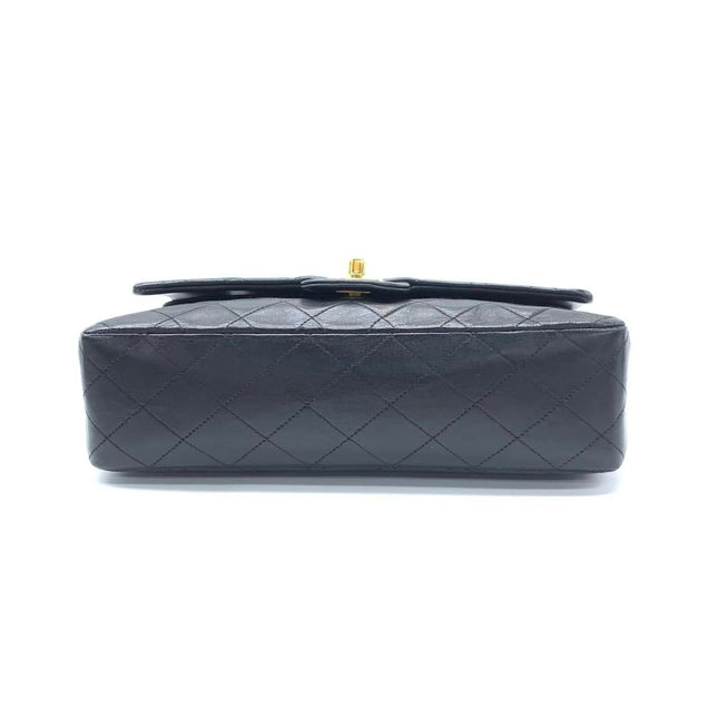 Chanel Classic Flap Vintage Medium Black Lambskin Leather with 24k Gold HW, 1996-1997