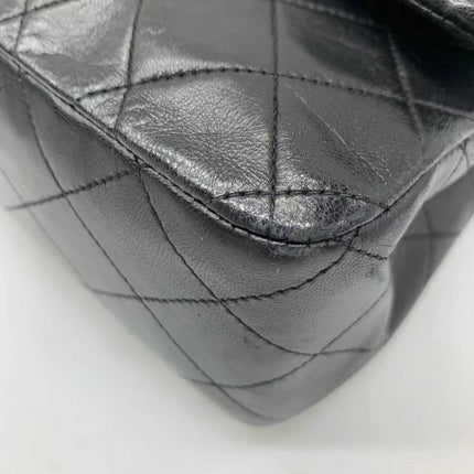 Chanel Classic Flap Vintage Medium Black Lambskin Leather with 24k Gold HW, 1996-1997