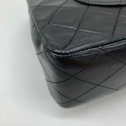 Chanel Classic Flap Vintage Medium Black Lambskin Leather with 24k Gold HW, 1996-1997