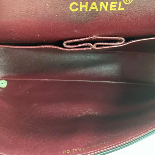 Chanel Classic Flap Vintage Medium Black Lambskin Leather with 24k Gold HW, 1996-1997