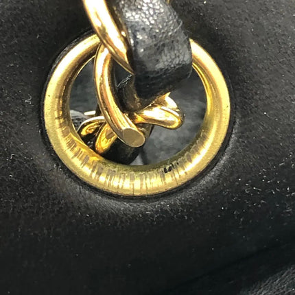 Chanel Classic Flap Vintage Medium Black Lambskin Leather with 24k Gold HW, 1996-1997