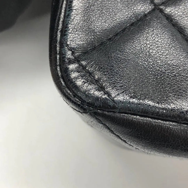 Chanel Classic Flap Vintage Medium Black Lambskin Leather with 24k Gold HW, 1996-1997