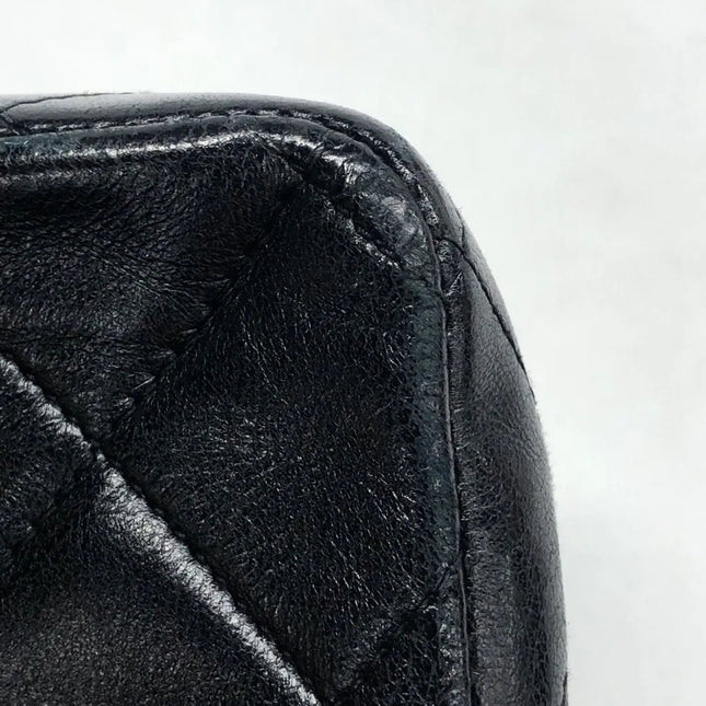 Chanel Classic Flap Vintage Medium Black Lambskin Leather with 24k Gold HW, 1996-1997