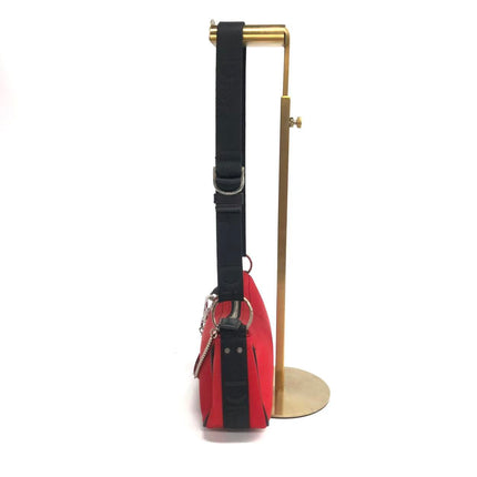 Dior Red Canvas Vintage Silver Hardware Crossbody Bag