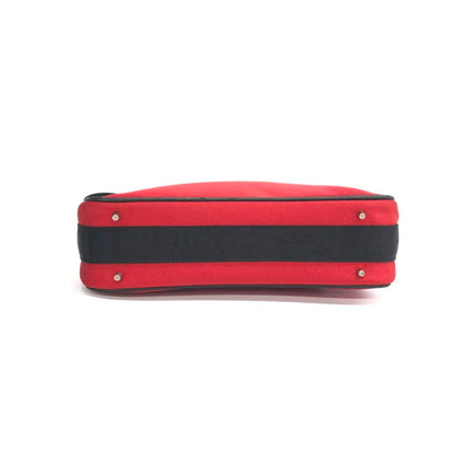 Dior Red Canvas Vintage Silver Hardware Crossbody Bag